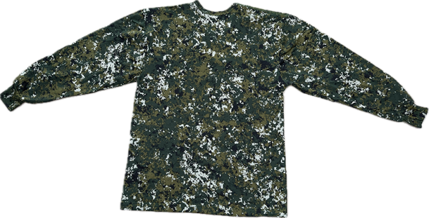 數位迷彩長袖圓領衫
